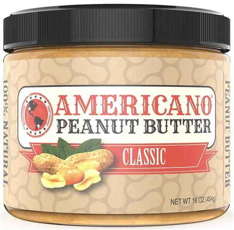 Buy Americano No Sugar Added Peanut Butter Creamy Classic Natural