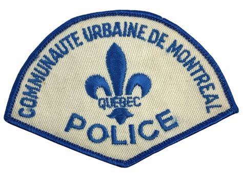 Canadian Montreal Quebec Communaute Urbaine De Montreal Police