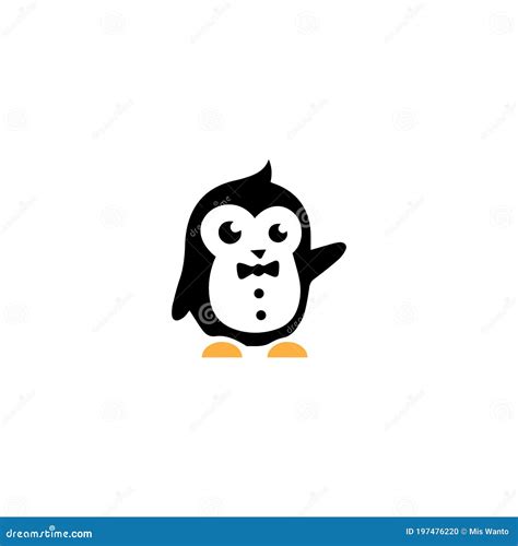 Design Do Modelo De Logotipo Do Pinguim Ilustra O Do Vetor