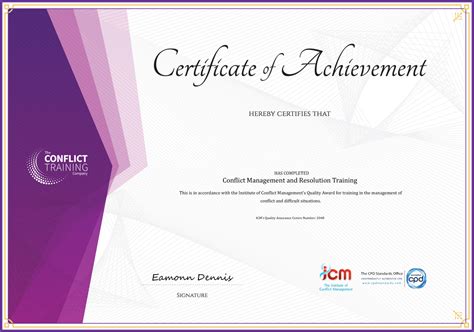Conflict Management And Resolution Training Certificate The Conflict