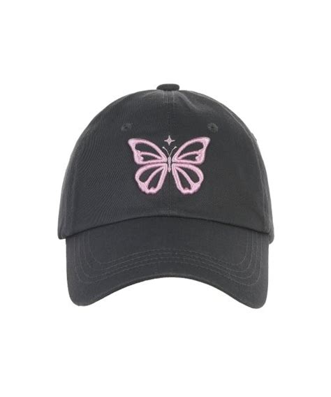 Musinsa Nick Nicole Vintage Butterfly Blink Ball Cap Charcoal