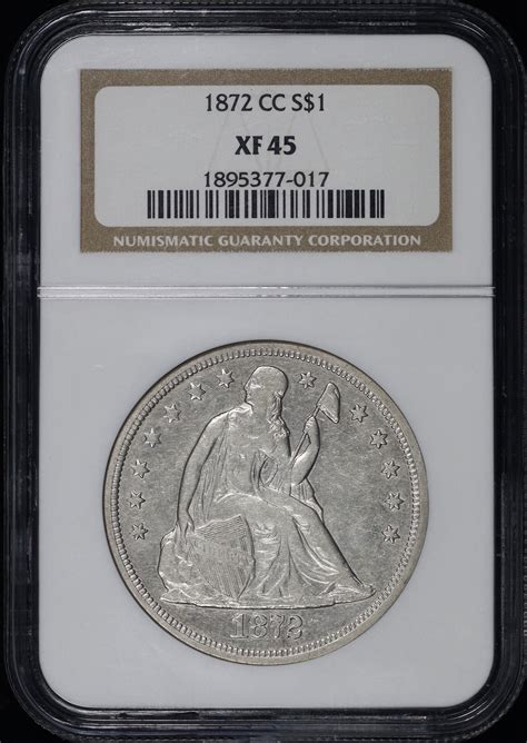 1872 Cc Liberty Seated Dollar Ngc Xf 45 Northern Nevada Coin