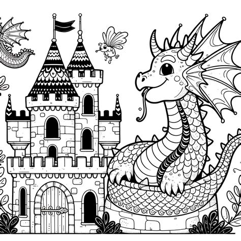 Coloriages Gratuits De Dragons Et Chevaliers Aventure Et Fantaisie