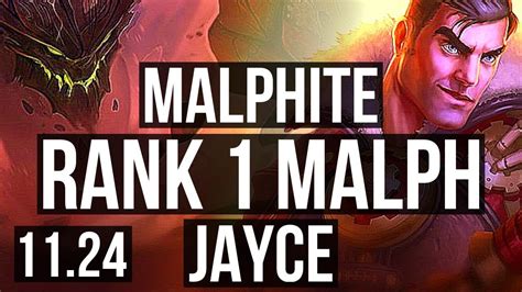 Malphite Vs Jayce Top Rank 1 Malph 6 2 5 Kr Challenger 11 24