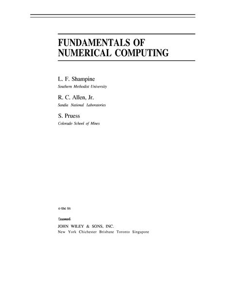 Solution Fundamental Of Numerical Solutions Studypool