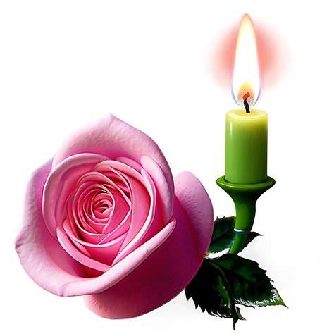 Download Romantic Rose Candle Png 18