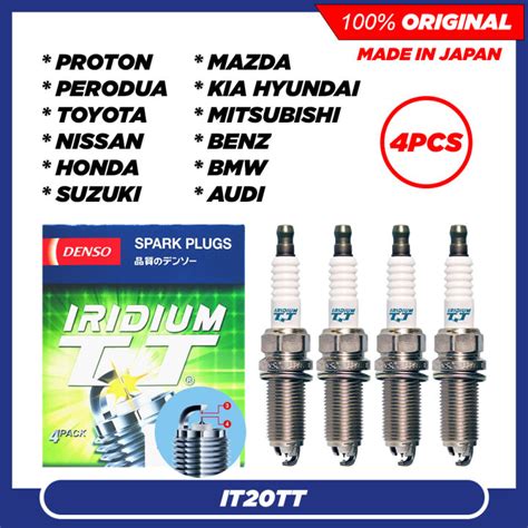 IT20TT DENSO IRIDIUM TT 4714 (4PCS) PROTON CAMPRO FLX BLM PERSONA GEN2 ...