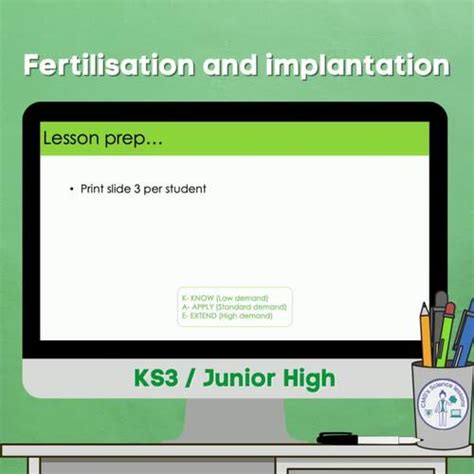 Fertilisation And Implantation KS3 By CMGs Science Lessons TPT