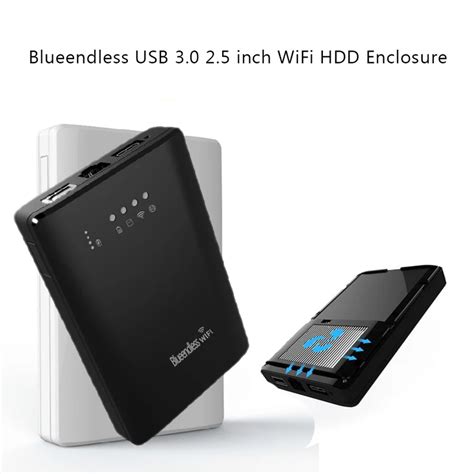 2pcs/lot Wireless wifi storage hard drive in hdd enclosure wifi storage hard drive USB3.0 TO ...