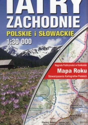 Tatry Zachodnia Polskie I S Owackie Mapa Turystyczna Laminowana