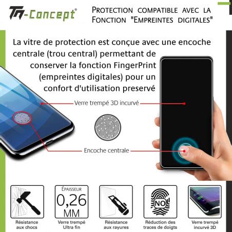 Verre trempé incurvé 3D pour Samsung Galaxy S23 Ultra TM Concept