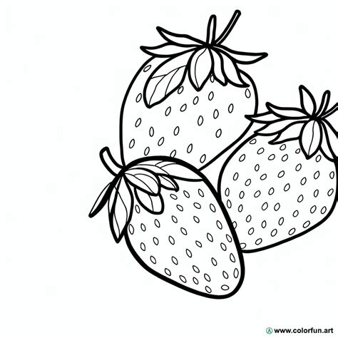 Dibujo Para Colorear De Fresas Jugosas Descargar O Imprimir De Forma