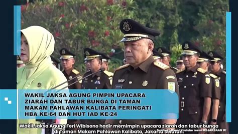 Wakil Jaksa Agung Pimpin Upacara Ziarah Dan Tabur Bunga Di Tmp Kalibata