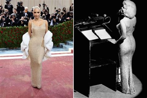 Met Gala Kim Kardashian Wears Marilyn Monroes Dress