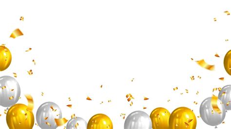 Celebration banner with gold and silver balloons 35258918 Vector Art at Vecteezy