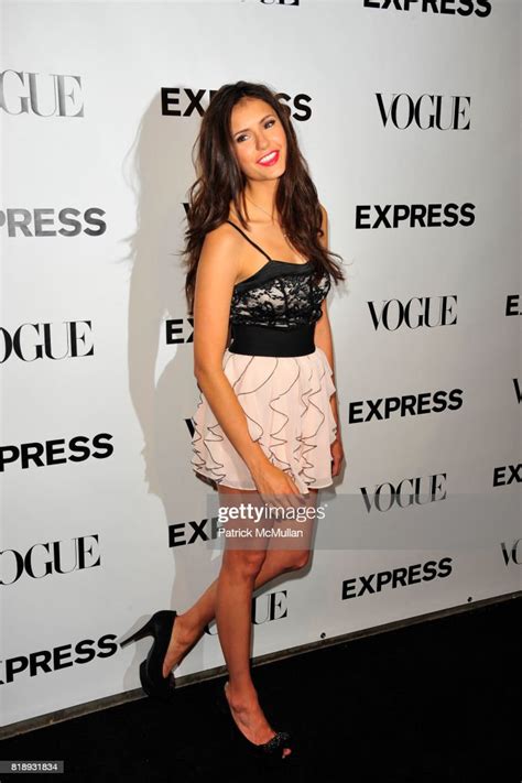 Nina Dobrev Attends Vogue Celebrates Years Of Express Fashion At