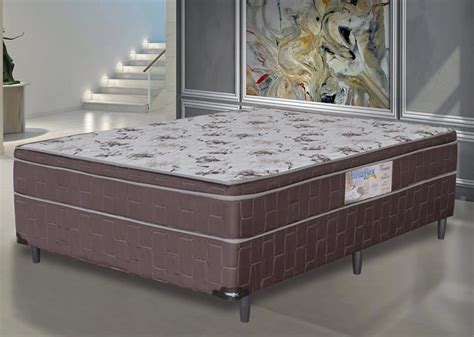 Cama Box Conjugada Casal Marrom Veneza Molas Ensacadas Umaflex