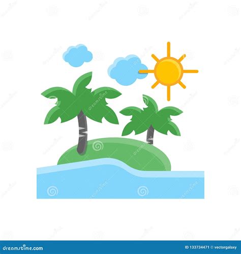 Beach Icon Vector Sign And Symbol Isolated On White Background Stock Vector Illustration Of