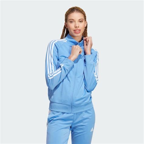 Adidas Primegreen Essentials Warm Up Slim Stripes Track Jacket Blue