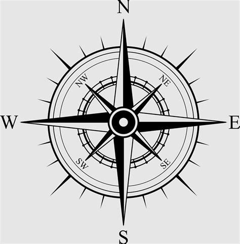 Kompas Compass Nautical Chart Compas Map Symbolization Cardinal Direction Compass Rose