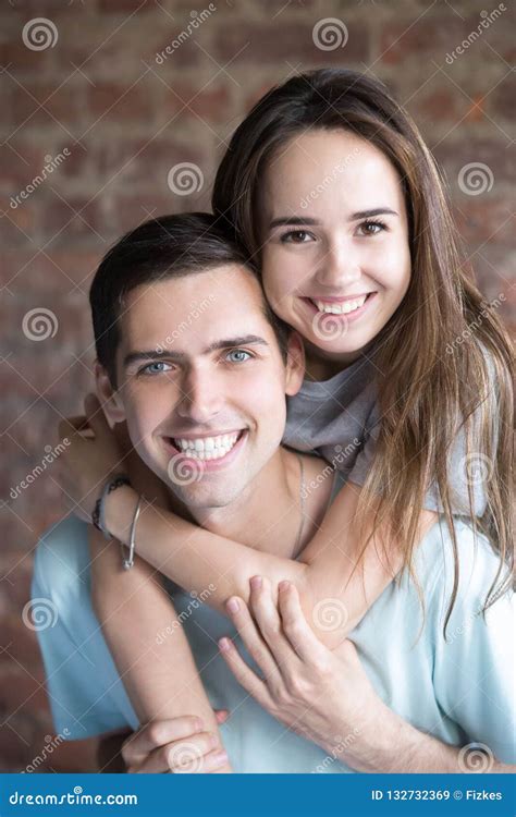 Portrait Of Young Couple In Love Smiling People Stock Image Image Of