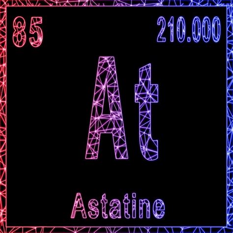 Premium Photo | Astatine chemical element sign with atomic number and ...