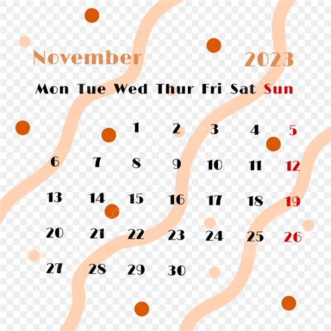 November 2023 Calendar Hd Transparent Transparent Calendar For