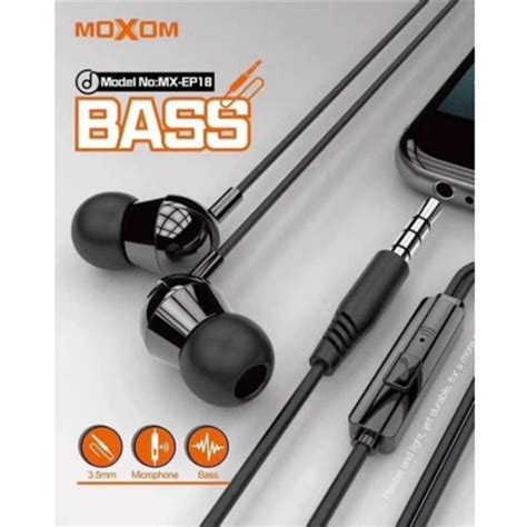 ORIGINAL Moxom Super Bass Earphone HANDSFREE Mp3 Headset Shopee Malaysia