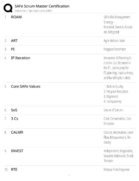 SAFe Scrum Master Certification / SAFe 6.0 SSM Exam / 2025 Study Guide