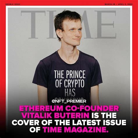 Ethereum Co Founder Vitalik Buterin Is The Cover Of The Latest Issue Of