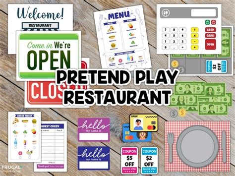 Dramatic Pretend Play Restaurant Printables Easy To Print