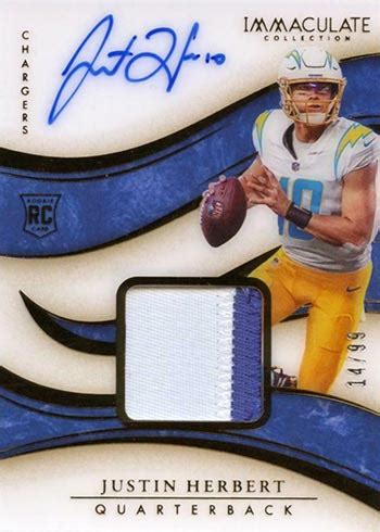 Justin Herbert Rookie Numbered 99 RARE ELITE Munimoro Gob Pe