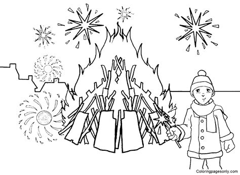 37 Guy Fawkes Night Coloring Pages