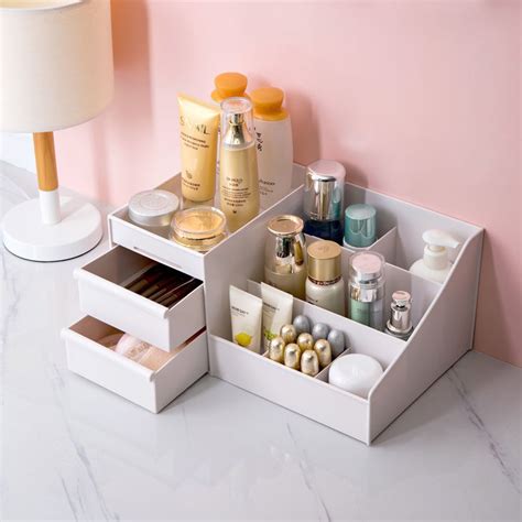 Large Cosmetic Storage Box Dormitory Desktop Jewelry Box Organizer Box