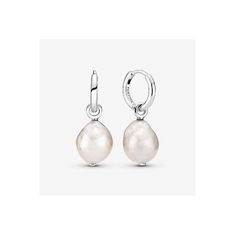 Freshwater Cultured Baroque Pearl Hoop Earrings Pandora Earrings