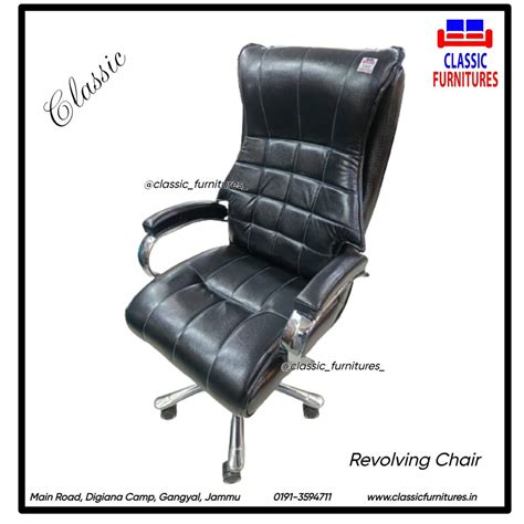 Leatherette High Back Office Revolving Chair Black At Rs In Jammu