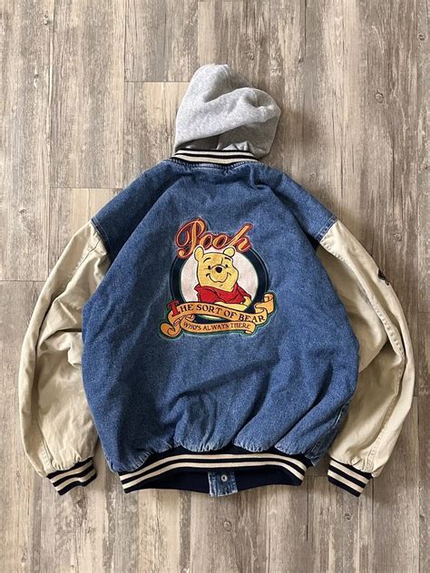 90s Xxxtentacion Winnie The Pooh Varsity Denim Jacket