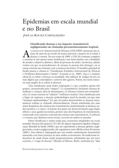 Reda O Sobre Epidemias No Brasil