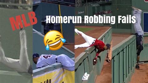 Mlb Home Run Robbing Fails Youtube