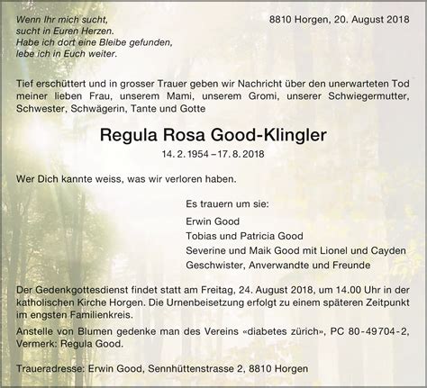 Regula Rosa Good Klingler Hommages