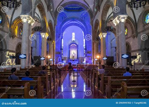 Interior Of The Manila Cathedral In Manila Editorial Stock Photo