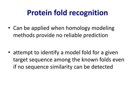 Protein Fold Recognition And Ab Initio Modeling PPT