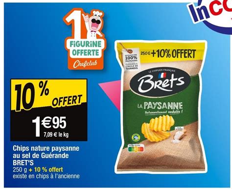 Promo Bret s chips nature paysanne au sel de guérande chez Cora