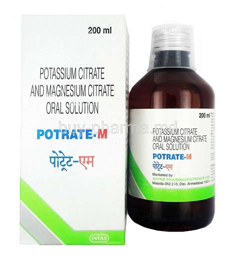 Buy Potrate M Oral Solution Magnesium Citrate Potassium Citrate Online Buy Pharma Md