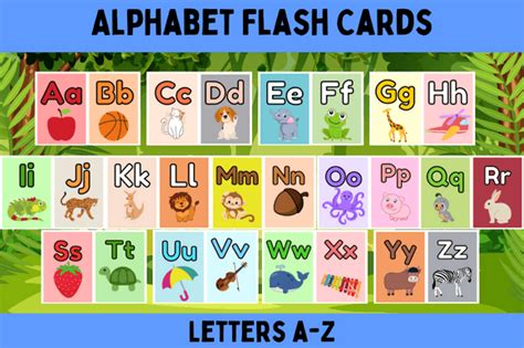 Alphabet Flash Cards Graphic By Spoiled By Madhuri Creative Fabrica