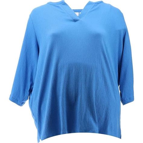 Belle By Kim Gravel Tops Belle Kim Gravel Packabelle Split Vneck