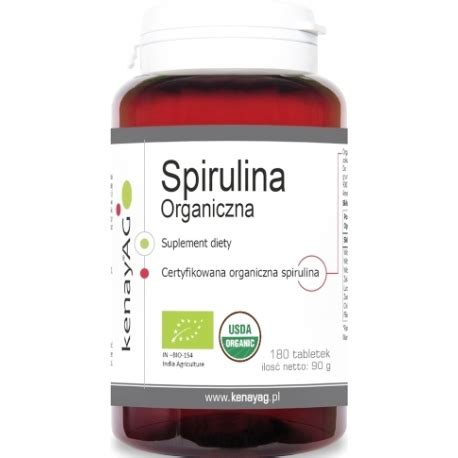 ORGANICZNA SPIRULINA KENAY ECO BIO Z INDII 500 MG 180 TABLETEK Herbitrum