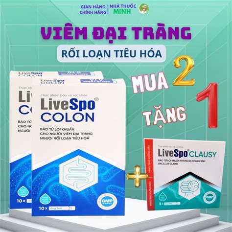 Men vi sinh LiveSpo Colon giảm viêm đại tràng táo bón tiêu chảy