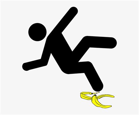 Slip Man Black Banana Clip Art Slip On Banana Peel Transparent Png