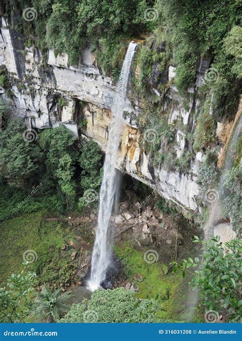 Yumbilla Falls, Northern Peru. World S Fifth Tallest Waterfall Stock ...